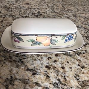 Mikasa Garden Harvest fruit Intaglio butter dish